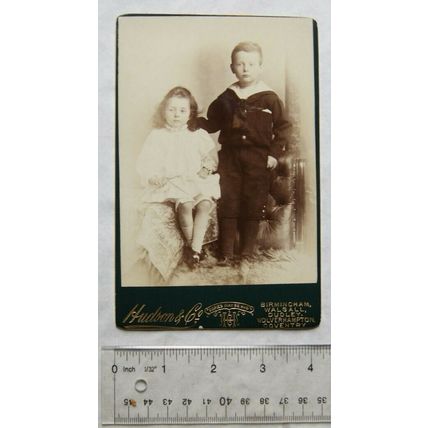 Cabinet photo - Hudson & Co., Birmingham - two children