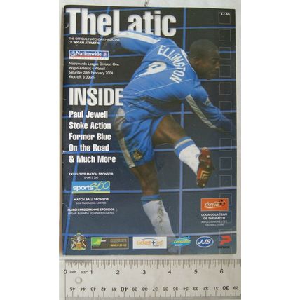 2004 programme Wigan Athletic v. Walsall