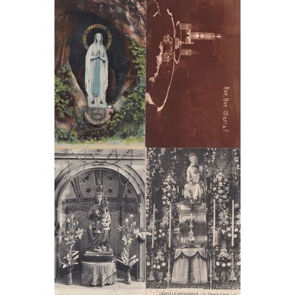 Betharram Statue Notre Dame Du Tresor Lourdes 4x French Christian Postcard s