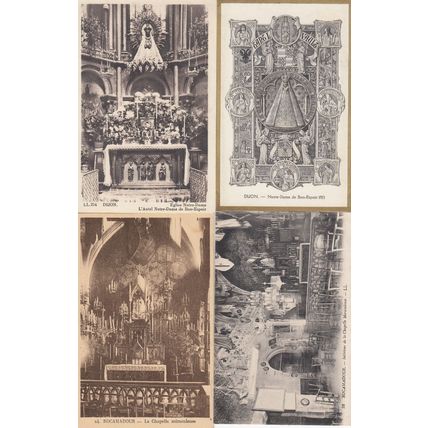 Rocamadour Notre Dame De Dijon 4x Religious French Postcard s