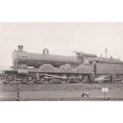 LNER North Eastern 2113 Train With Conductor Antique RPC Postcard