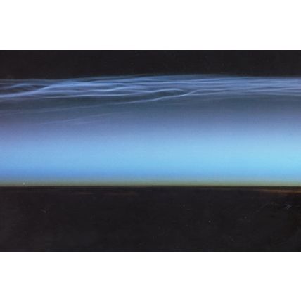Polar Mesopheric Noctilucent Clouds ISS in Tibet Astronomy Postcard