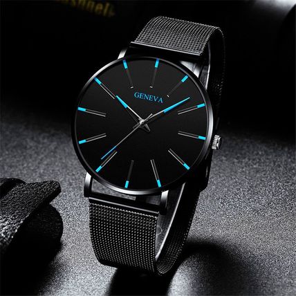 Simple 2020 Fashion Men's Watches Business Quartz Thin Stainless Steel Handle St