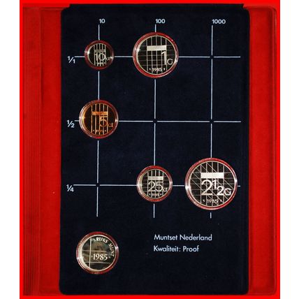 BEATRIX (1980-2013):NETHERLANDS★PROOF SET 1985+SILVER MEDAL★LOW START★NO RESERVE