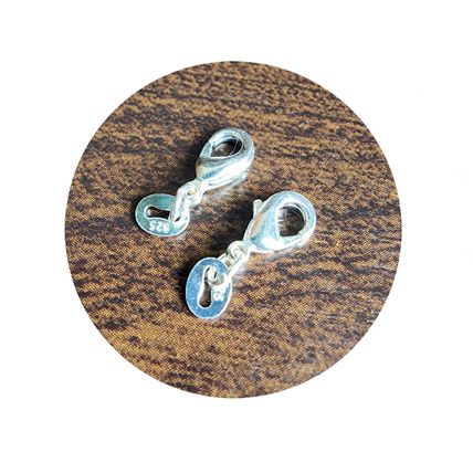 925 Sterling Silver Lobster Claw Clasp With Assurance Tag Quality 1cm Claw