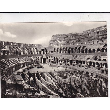 Roma Interno Colosseo Italy Real Photo Postcard unused VGC