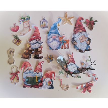 Tattered Lace Christmas Gonks Die Cuts in Printed
