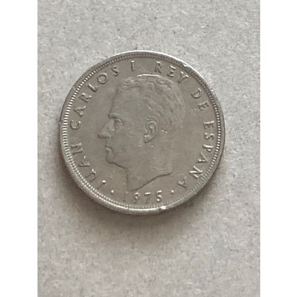 Umlaufmünze Spanien 5 Pesetas 1975 im Stern 78