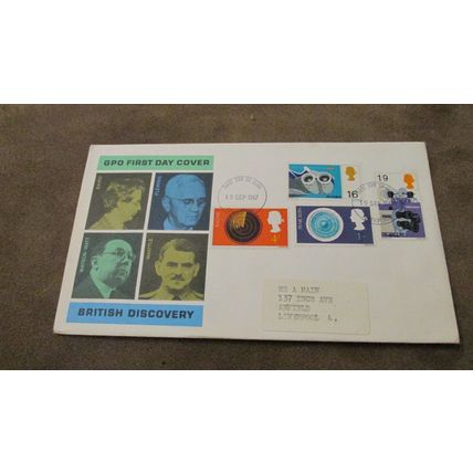 1967 GB FDC Cover - British Technology Discoveries - Liverpool frank