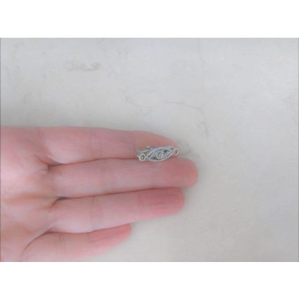 Set of 2 extra tiny small silver metal alligator hair clip for fine thin hair