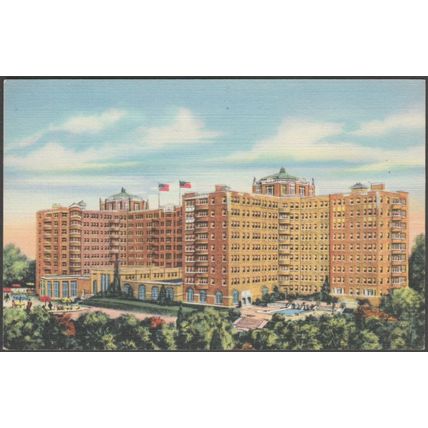 Shoreham Hotel, Connecticut Avenue, Washington DC, 1945 - Curt Teich Postcard