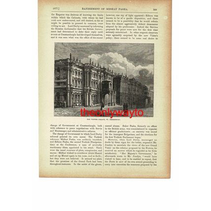 Winter Palace, St Petersburg, Russia, Book Illustration (Print), c1895