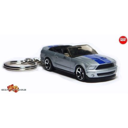 RARE KEYCHAIN SILVER FORD SHELBY MUSTANG CONVERTIBLE GREAT GIFT NOVELTY