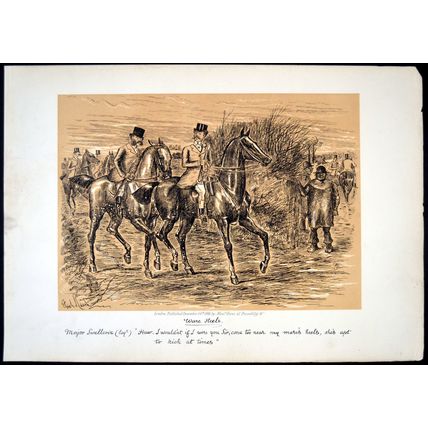WARE HEELS 1886 George Finch Mason - Horses VICTORIAN PRINT