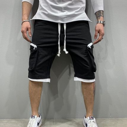 Mens' Cargo Pants Short Casual Zipper Pocket Shorts Joggers Summer Workout