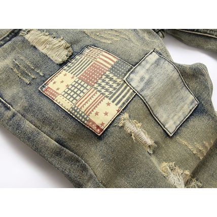 USA STOCK Shorts Men's Casual Pants Half Jeans Ripped Jeans Bike Vintage Jeans