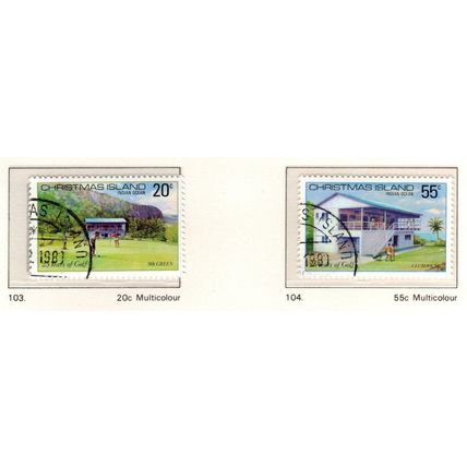 Christmas Island ASC 103-104 1980 25 Years of golf on Christmas Island