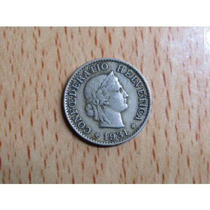 Switzerland 1931 5 Rappen Coin