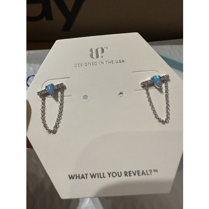 NIB Ring Bomb Party Stud Earrings Chic RBP7285 Choose Joy LG Aqua Blue Fire Opal