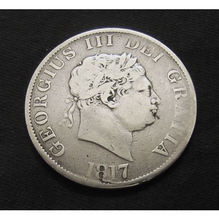 1817 George lll Silver Half Crown 0.925