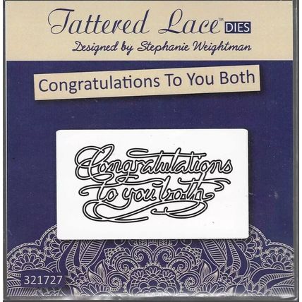 Tattered Lace. Congratulations To You Both Die. Die Cutting Cardmaking Crafts