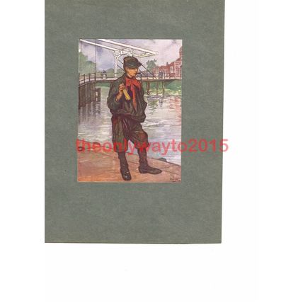 Amsterdam Street Boy with Clappers, Holland, Book Illustration (Print). 1910