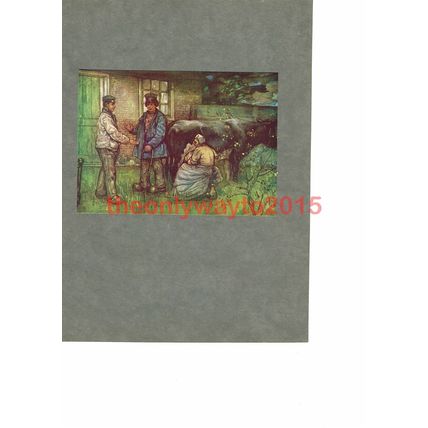 Sale of a Cow, Holland, Book Illustration (Print). 1910