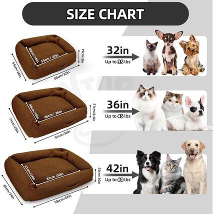 Sytopia Indestructible Chew Proof Dog Bed 42 Inch 60 Lbs, Anti-Anxiety Donut Cud