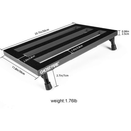 Ghost Fire Guitar Pedal Board Aluminum Alloy 1.76Lb Super Light Effect Pedalboar