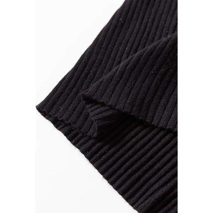 Black Ribbed Knit Collared Slim Fit Sweater Cardigan