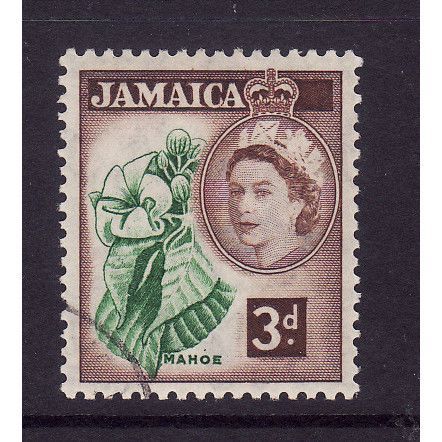 JAMAICA 1956 SG 163 3d MAHOE FINE USED#2