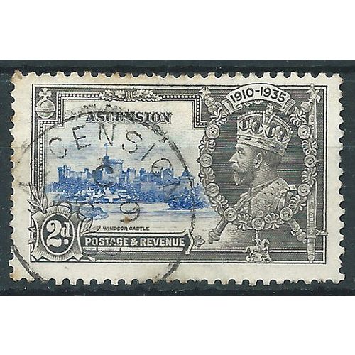 Ascension Island 1932 SG32 2d Ultramarine & Grey Silver Jubilee Fine Used....