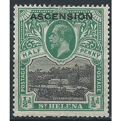 Ascension Island 1922 SG1 1/2d Black & Green Mounted Mint.. .