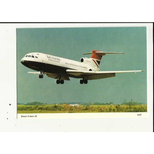 Aviation BRITISH AIRWAYS TRIDENT 2E Postcard by Skilton & Fry (420)
