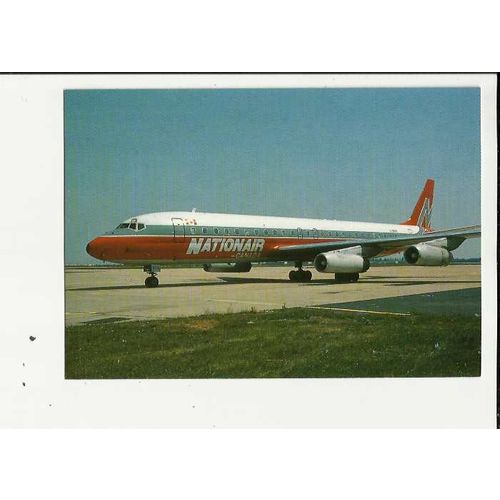 Aviation NATIONAIR DC8-62 Postcard by Editions P.I. (467)