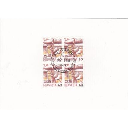 Switzerland 1988 Airport PTT Greetings card VGC