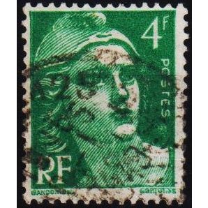 France. 1945 4f S.G.1001 Used