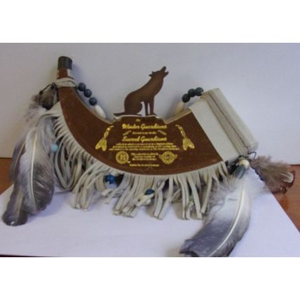BRADFORD EXCHANGE ' WINTER GUARDIANS ' SACRED GUARDIANS WOLF HORN