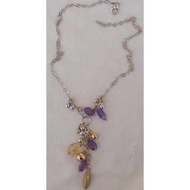Purple and gold necklace
