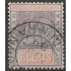 British Guiana 1889 SG199 8c Dull Purple & Rose Fine Used . .