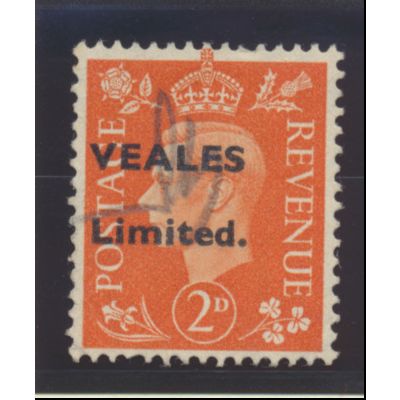 Great Britain Stamp Scott #238, Used, Commercial Overprint, "YEALES Limited."