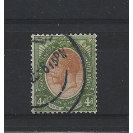 SouthAfrica.SG10 4d Orange-Yellow and Olive-Green.Fine Used.Aug25d
