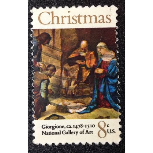 US Stamp #1444 used: 1971 8c Christmas - Giorgione Adoration of Shepherds [3]