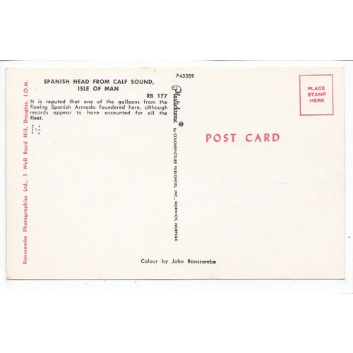 Spanish Head from Calf Sound Isle of Man IOM Postcard 177
