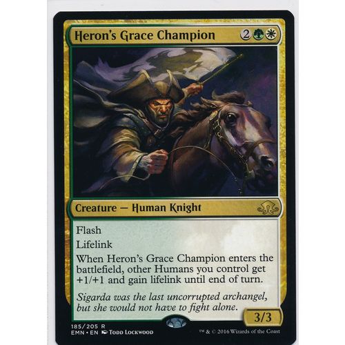 Magic the Gathering MTG Eldritch Moon 185/205 Heron's Grace Champion