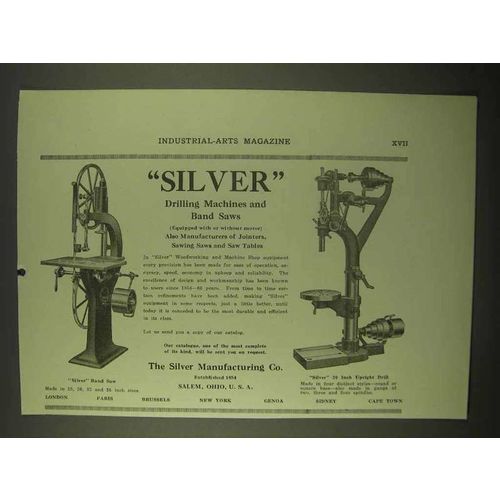 1922 Silver Ban Saw and Upright Drill Ad