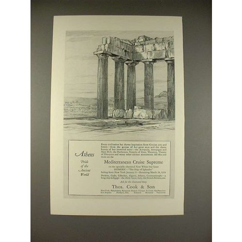 1927 Thos. Cook & Son Homeric Cruise Ad - Athens