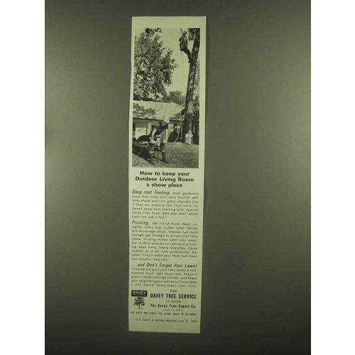 1965 Davey Tree Service Ad - Outdoor Living Space