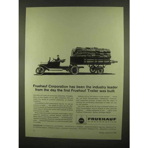 1965 Fruehauf Trailers Ad - Has Been Industry Leader
