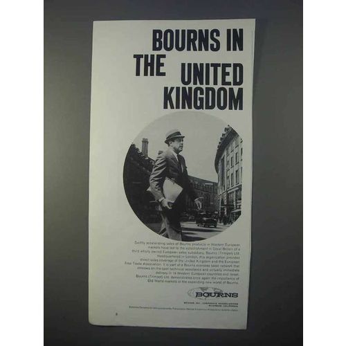 1966 Bourns Inc. Ad - In the United Kingdom